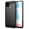 Hurtel Brushed Carbon Back Cover Black (Realme C21)