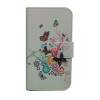 Leather Wallet Stand/Case for Huawei Honor 2 and Ascend G600 White With Butterflies (OEM) Leather Wallet Stand/Case for Huawei Honor 2 and Ascend G600 White With Butterflies (OEM)