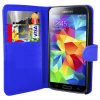 Samsung Galaxy S5 G900 - Leather Wallet Case Blue (OEM)
