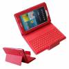 Δερμάτινη Θήκη Bluetooth με Πληκτρολόγιο για το Samsung Galaxy Tab 2 7" P3100 P6200 Κόκκινη (ΟΕΜ)