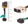 HP Pavilion 15-n 14-n dc power jack with cable(OEM) (BULK)