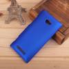 Hard Back Cover Case faceplate for HTC 8X C620e Windows Phone Velvet Feel  Blue (OEM)