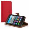 Huawei Ascend Y625 - Leather Wallet Case Red (OEM)