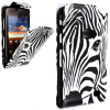 Samsung Galaxy Beam i8530 Leather Flip Case Black Zebra SGBI8530LFCBZ OEM