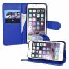 Apple iPhone 7 Plus Leather Wallet Case With Silicone Back Cover Blue OEM