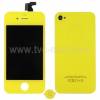 iPhone 4 LCD + Touch Screen + Frame Assembly + Home Button & Back Cover - Κίτρινο iPhone 4 LCD + Touch Screen + Frame Assembly + Home Button & Back Cover - Κίτρινο