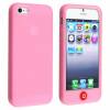 iPhone 5 Θήκη Σιλικόνης με κεντρικό κουμπί - Ρόζ iPhone 5 Θήκη Σιλικόνης με κεντρικό κουμπί - Ρόζ