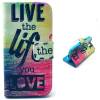 Apple iPhone 6 Plus 5.5" - Δερμάτινη Θήκη Stand Πορτοφόλι Live The Life You Love (OEM)