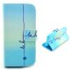 Apple iPhone 6 4,7" - Leather Wallet Stand  Case Light Blue With  Flower   (OEM)