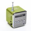  TD-V26 Mini MP3/Fm radio Speaker with built-in MP3 player and FM radio, support MP3 play from USB/microSD Card - Green -      Mp3  USB  micro SD    FM 