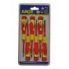 Screwdriver Kinzo 54153 Set 6 Pieces Magnetic Red - Yellow (2, 2.5, 3, PH000, PH00, PH0)