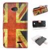 LG L65 L70 - Leather Stand Wallet Case UK Flag (OEM)