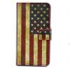 LG L65 L70 - Leather Stand Wallet Case USA Flag (OEM)