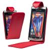 Sony Ericsson Xperia Arc X12 / Arc S Leather Flip Case - Red