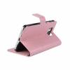 LG L80 D373  -Leather Wallet Stand Case  Pink ()