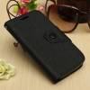 LG L90 D405/D410 - Leather Wallet Stand Case Black (OEM)