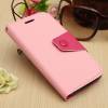 LG L90 D405/D410 - Leather Wallet Stand Case Pink (OEM)