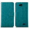 LG L90 D405/D410 - Leather Wallet Case Blue (OEM)