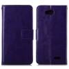LG L90 D405/D410 - Leather Wallet Case Purple (OEM)