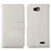 LG L70 - Leather Wallet Case White (OEM)