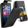 Nokia Lumia 530 - Leather Flip Case Black (OEM)