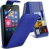 Nokia Lumia 530 - Δερμάτινη Θήκη Flip  Μπλε (OEM)