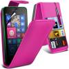 Nokia Lumia 530 - Δερμάτινη Θήκη Flip Ροζ (OEM)