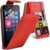 Nokia Lumia 530 - Leather Flip Case Red (OEM)