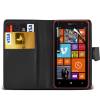 Nokia Lumia 530 - Leather Wallet Case Black (OEM)