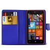 Nokia Lumia 530 - Δερμάτινη Πορτοφόλι Θήκη  Μπλε (OEM)