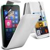 Nokia Lumia 530 - Δερμάτινη Θήκη Flip Άσπρο (OEM)