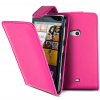 Nokia Lumia 625 Δερμάτινη Θήκη Flip Ρόζ NL625LFCP OEM