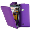 Nokia Lumia 625 Δερμάτινη Θήκη Flip Μώβ NL625LFCPU OEM