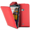 Nokia Lumia 625 Δερμάτινη Θήκη Flip Κόκκινο NL625LFCR OEM