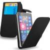 Nokia Lumia 830 Leather Flip Case Black (OEM)