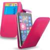 Nokia Lumia 830 Δερμάτινη Θήκη Flip Ροζ (OEM)