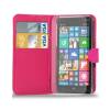 Nokia Lumia 830 Δερμάτινη Θήκη Πορτοφόλι Ροζ (OEM)