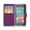 Nokia Lumia 830 Leather Wallet Case Purple (OEM)