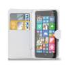 Nokia Lumia 830 Leather Wallet Case White (OEM)