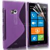 Nokia Lumia 900 Pink Silicone TPU Gel Case Purple OEM