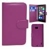 Samsung Galaxy Alpha G850f - Leather Wallet Stand Case Purple (OEM)