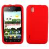 LG Marquee LS855- Silicone Ultra Slim TPU Gel S line Case Red(OEM)