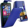 Microsoft Lumia 435 - Leather Flip  Case Blue (OEM)