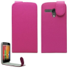 Motorola Moto G / Moto G X1032 - Leather Flip Case Magenta (OEM)