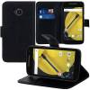 Motorola Moto E 2nd Gen XT1524- Leather Wallet Case Black (OEM)