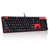 Motospeed CK104 USB Mechanical Gaming Keyboard with High-speed 104 RGB Backlit Keys (Red)