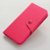 iPhone 4 / 4s Leather Flip Wallet Case with stand and silicone protection - Magenta IP4LFWCWSASPM OEM