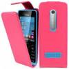 Nokia 301 - Δερμάτινη Θήκη Flip Ροζ (OEM)