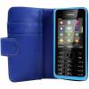 Nokia 301 - Δερμάτινη Θήκη Πορτοφόλι Μπλε (OEM)