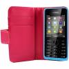 Nokia 301 - Δερμάτινη Θήκη Πορτοφόλι Ροζ (OEM)